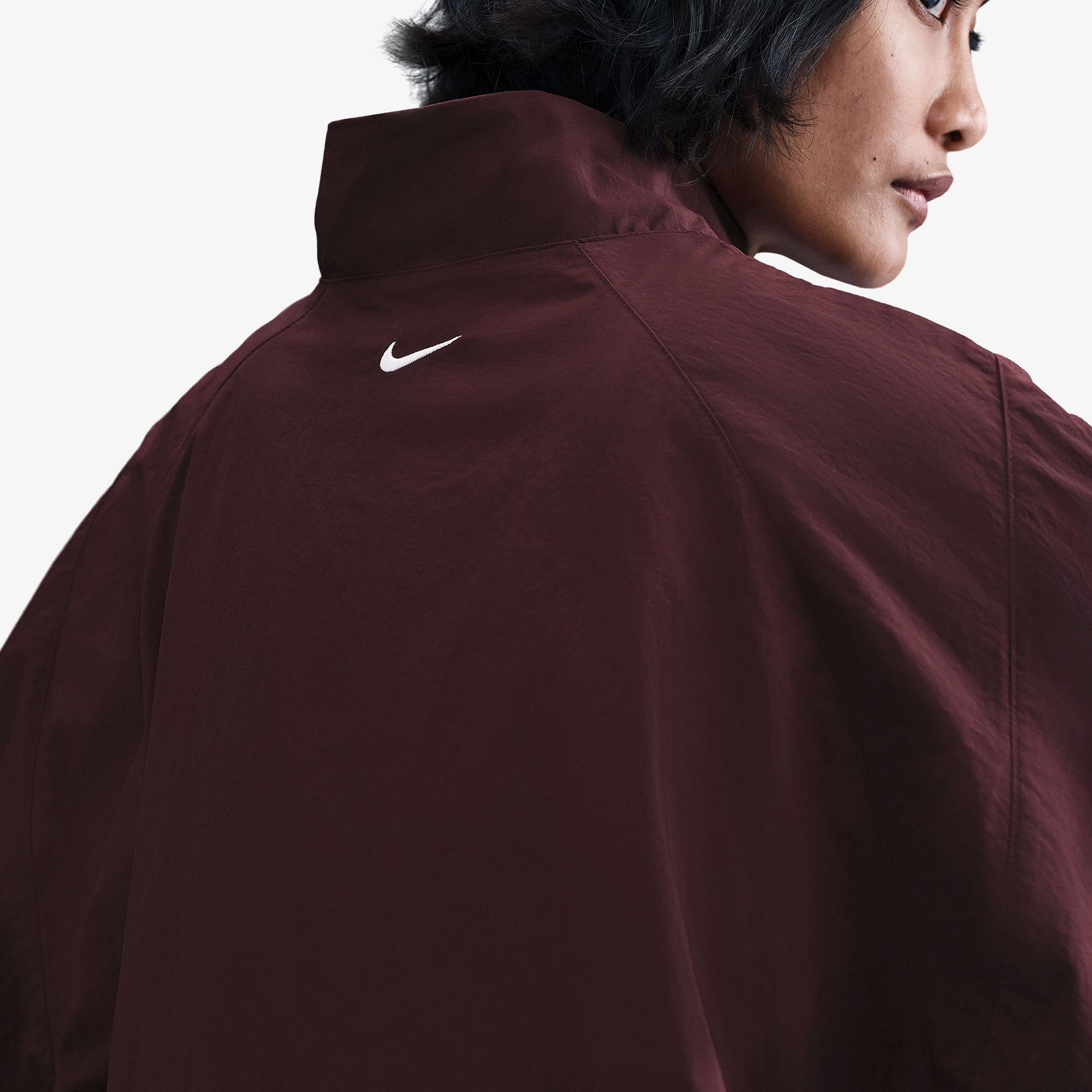 Nike Sportswear Logo Kadın Bordo Ceket