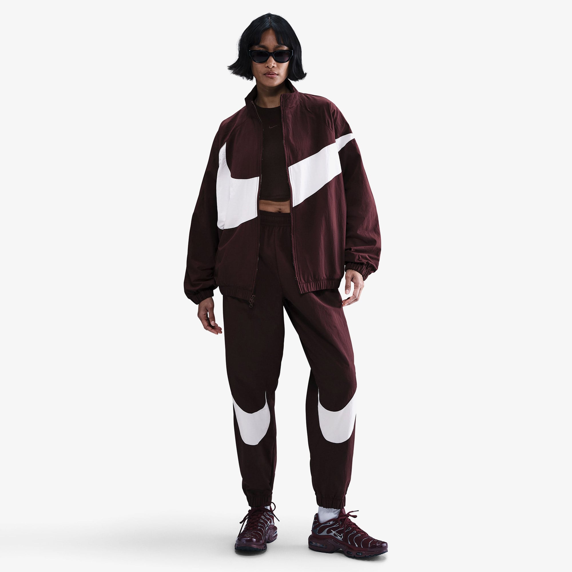  Nike Sportswear Logo Kadın Bordo Ceket