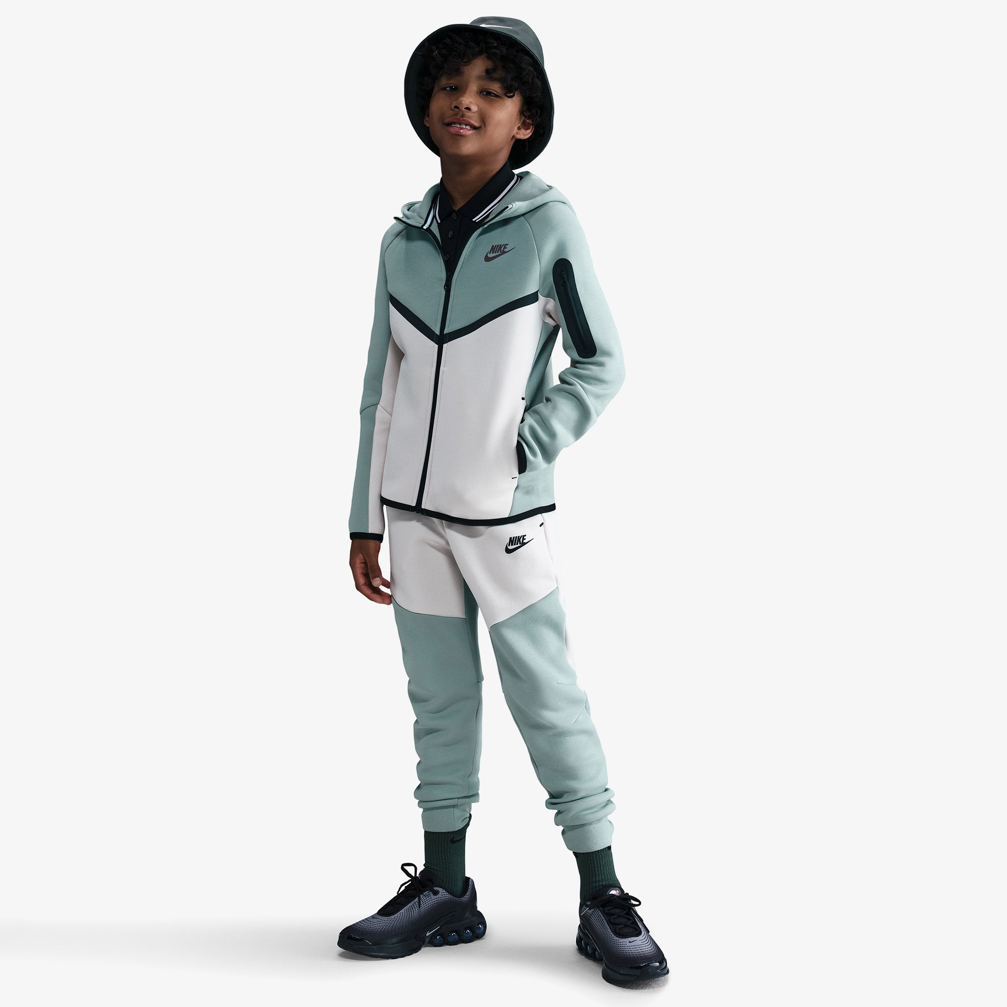 Nike Sportswear Tech Fleece Çocuk Yeşil Eşofman Üstü