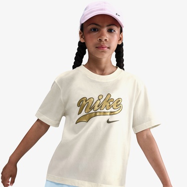  Nike Sportswear Trend Çocuk Krem Rengi T-Shirt