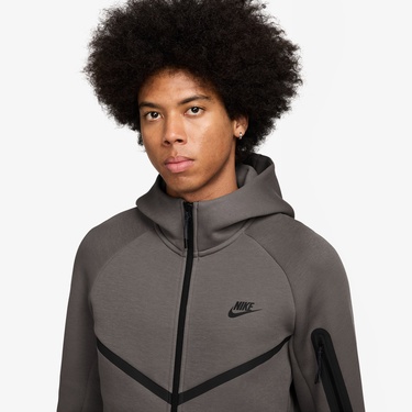  Nike Tech Fleece Erkek Gri Kapüşonlu Hoodie