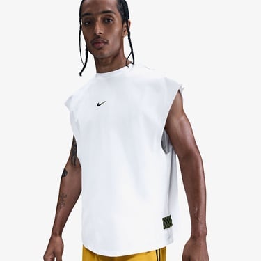  Nike Dri-Fit Top Street Erkek Beyaz T-Shirt