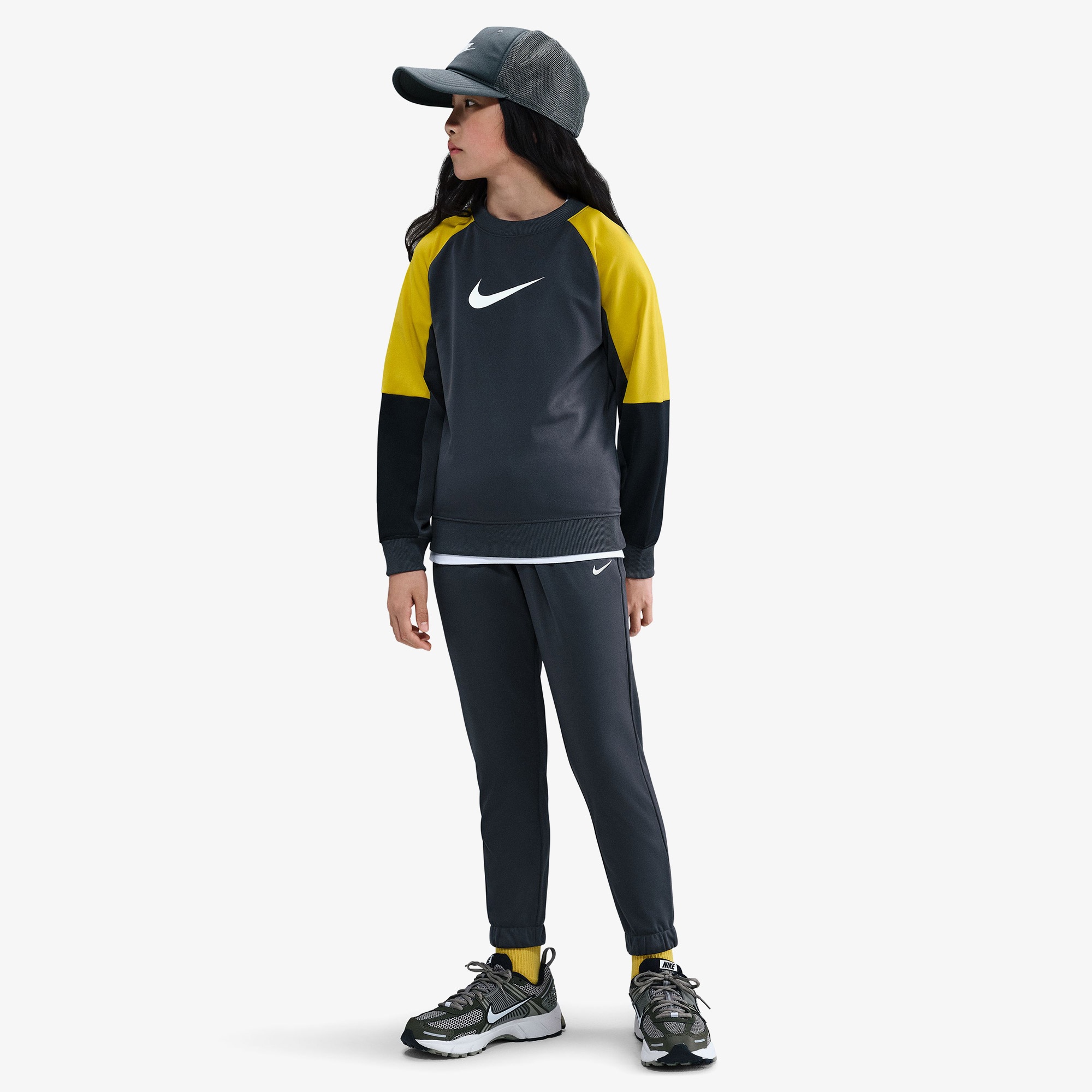 Nike Sportswear Dri-Fit Crew Çocuk Gri Eşofman Takımı