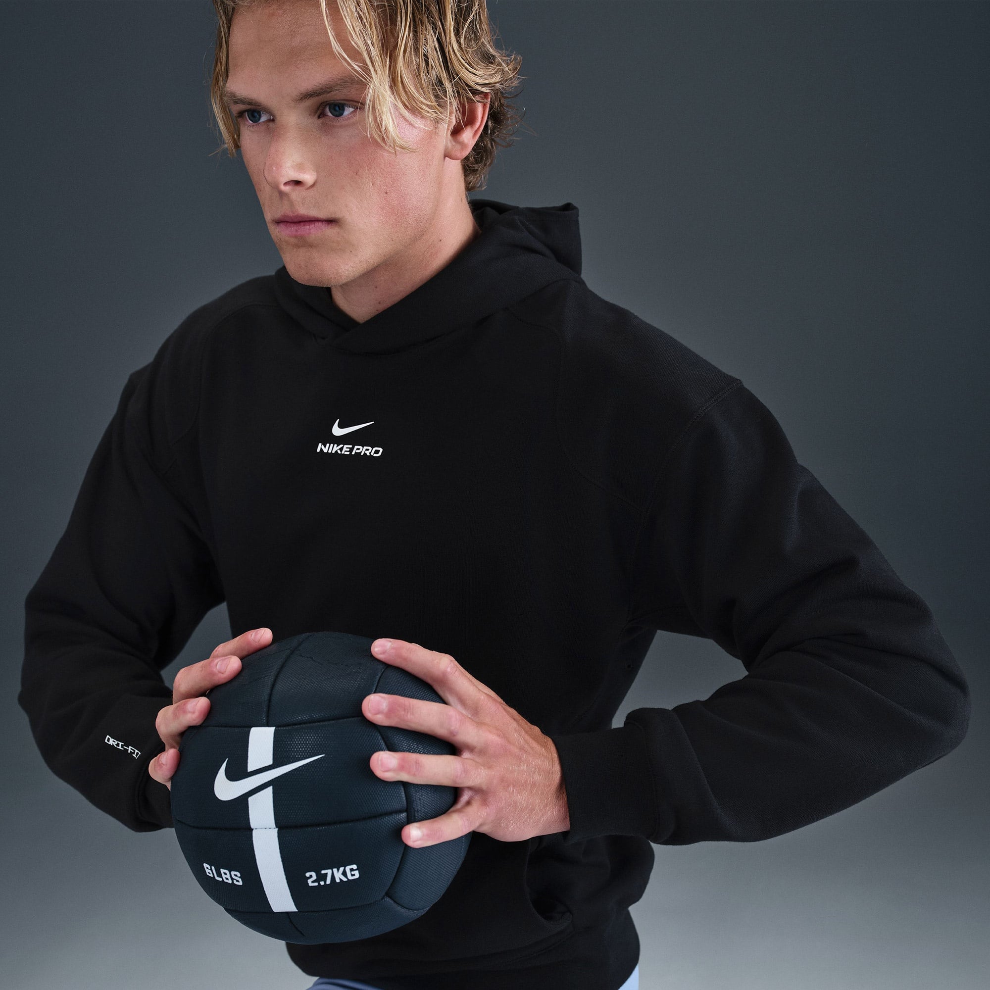 Nike Pro Dri-Fit Midlayer Erkek Siyah Hoodie