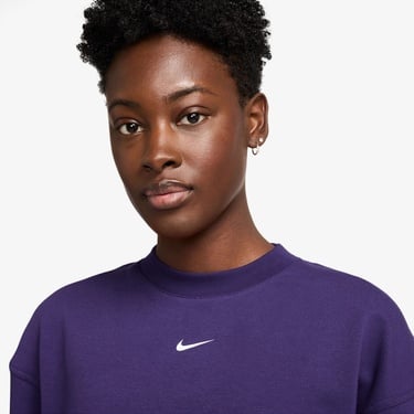  Nike Pro Dri-Fit Fleece Kadın Mor Sweatshirt