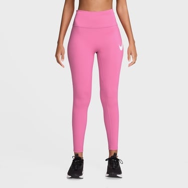  Nike Dri-Fit Tempo Swoosh Run Kadın Pembe Tayt
