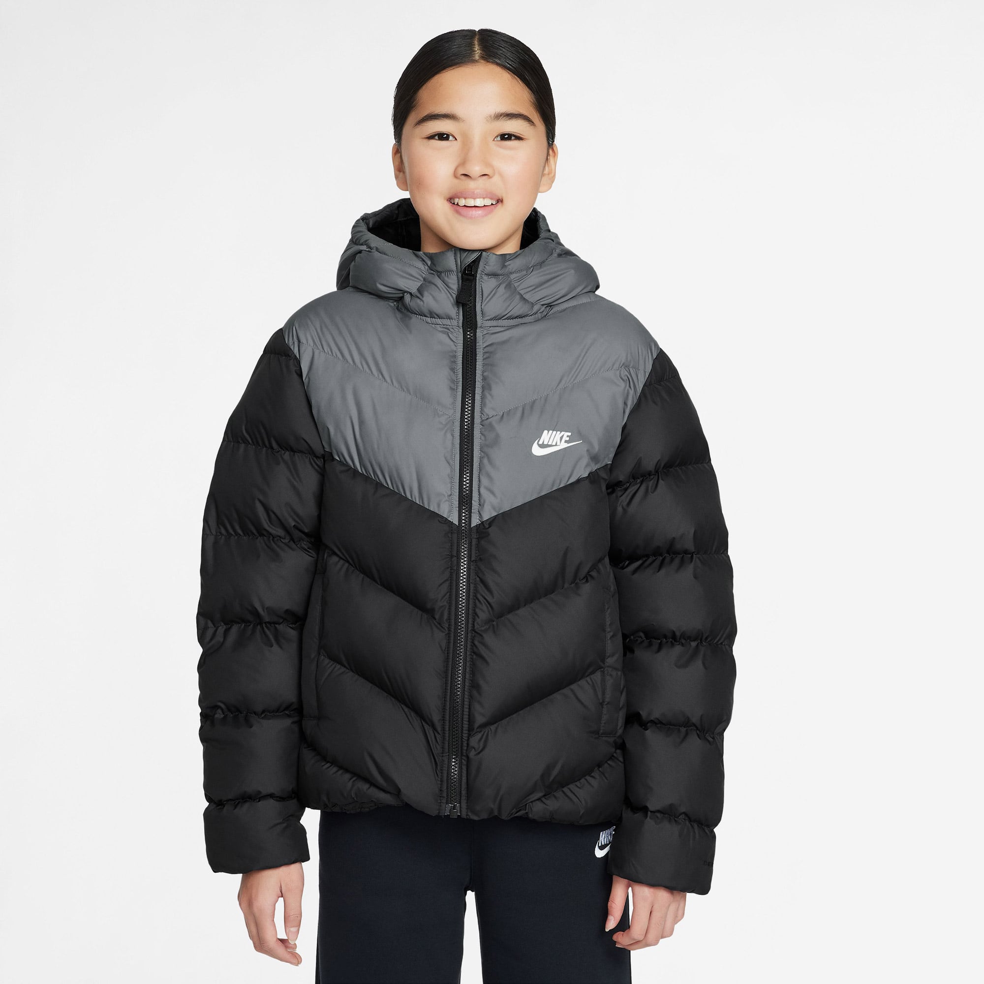  Nike Sportswear All Day Play Puffer Çocuk Siyah Mont