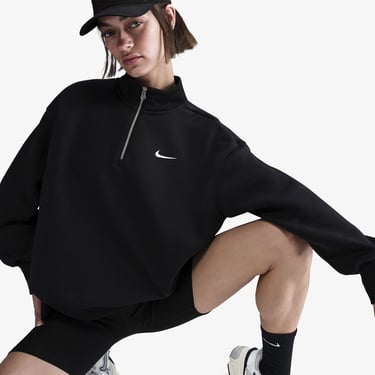  Nike Sportswear Phoenix Fleece Kadın Siyah Sweatshirt