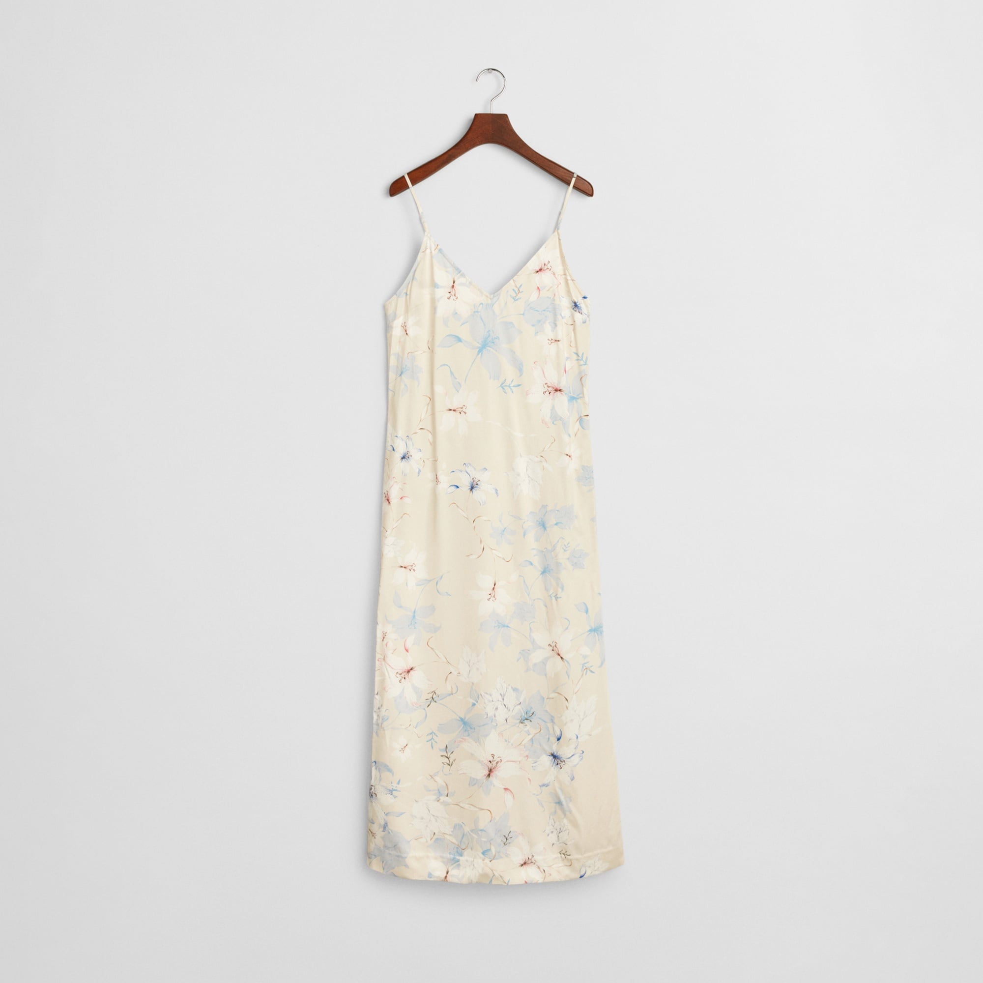 GANT Kadın Pembe Regular Fit V Yaka Desenli Elbise