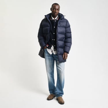  GANT Erkek Lacivert Kapüşonlu Mont