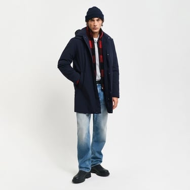  GANT Erkek Lacivert Kapüşonlu Mont