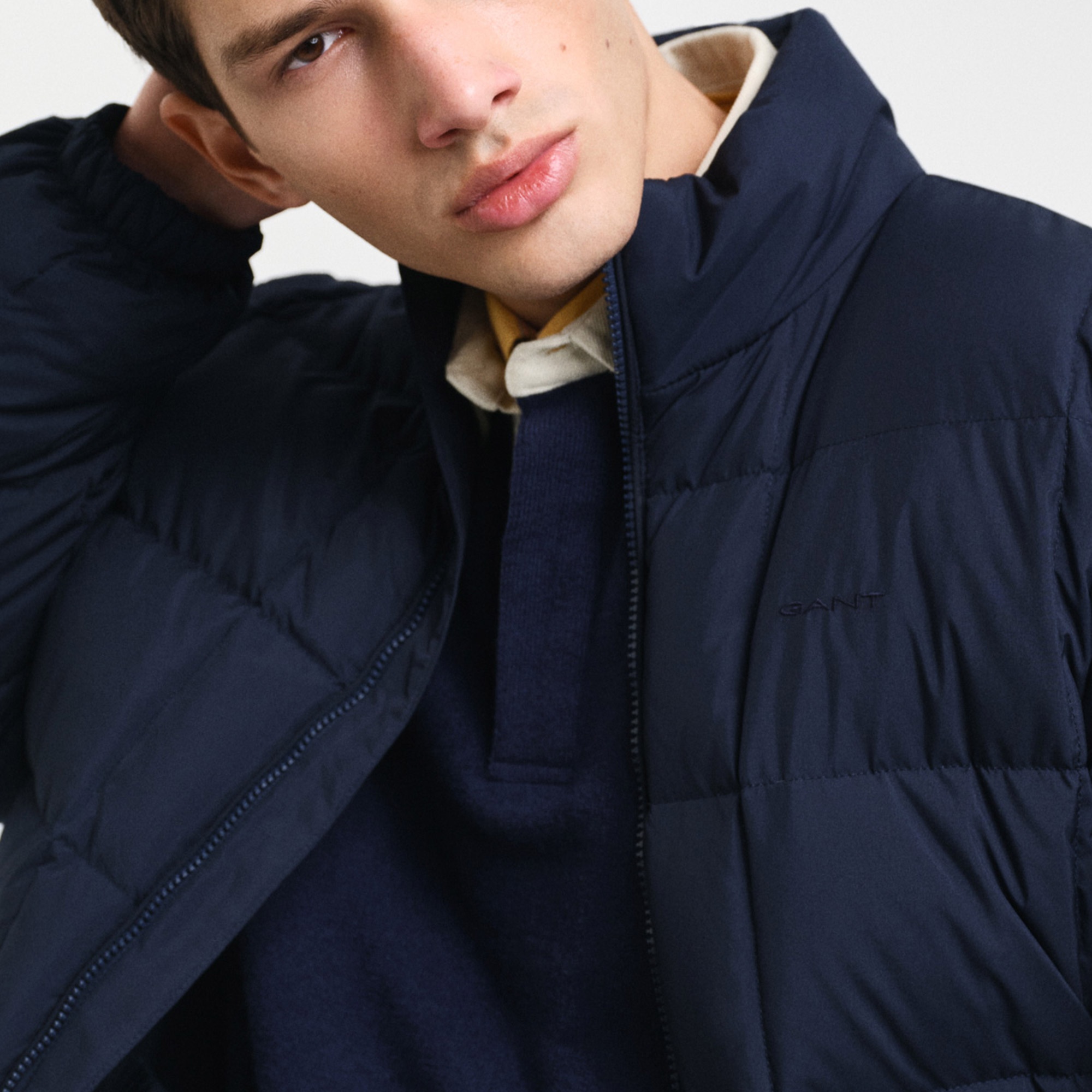 GANT Erkek Lacivert Dik Yaka Kaz Tüyü Mont