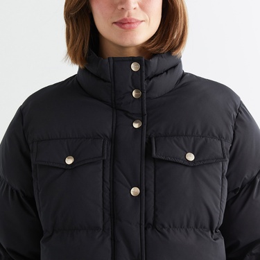  GANT Kadın Siyah Dik Yaka Mont