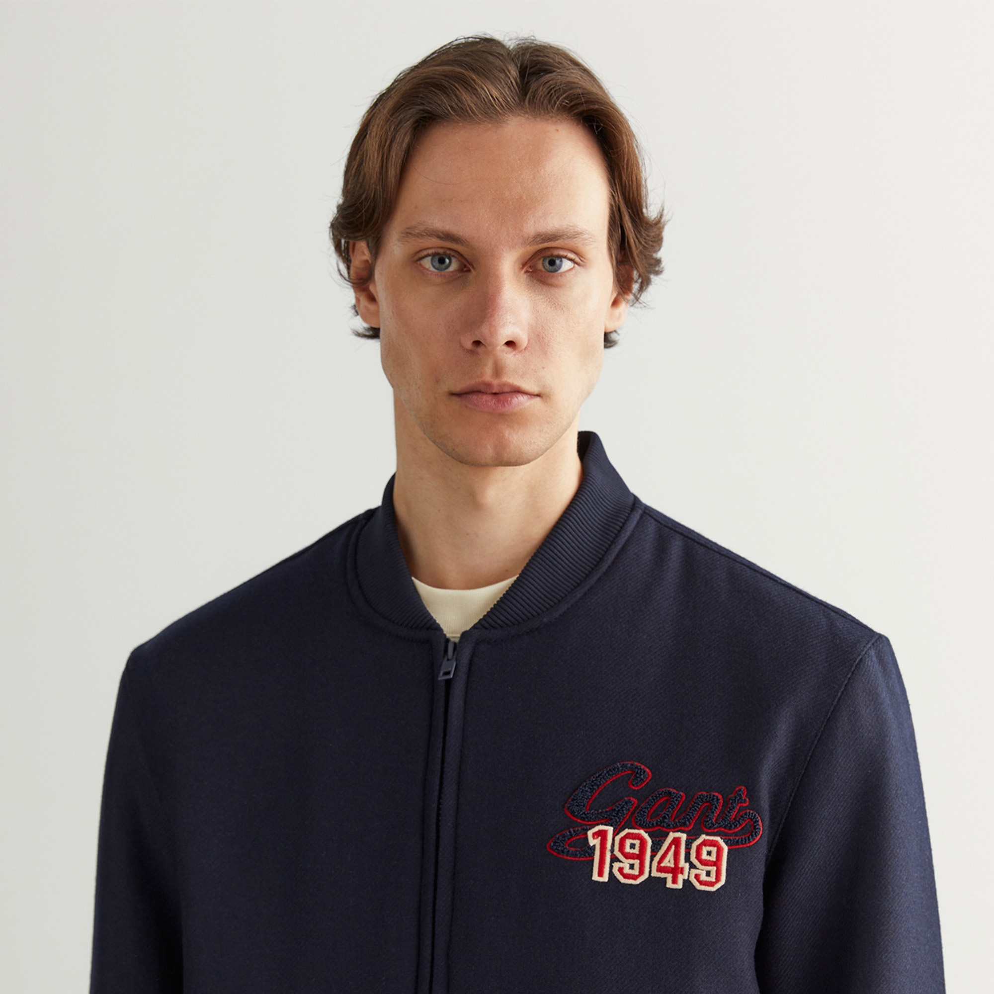 GANT Erkek Lacivert Oversize Fit Hakim Yaka Logolu Ceket