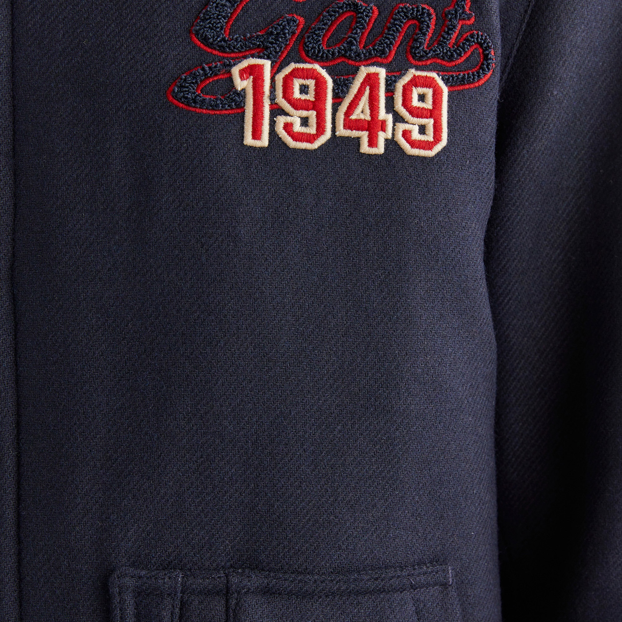 GANT Erkek Lacivert Oversize Fit Hakim Yaka Logolu Ceket