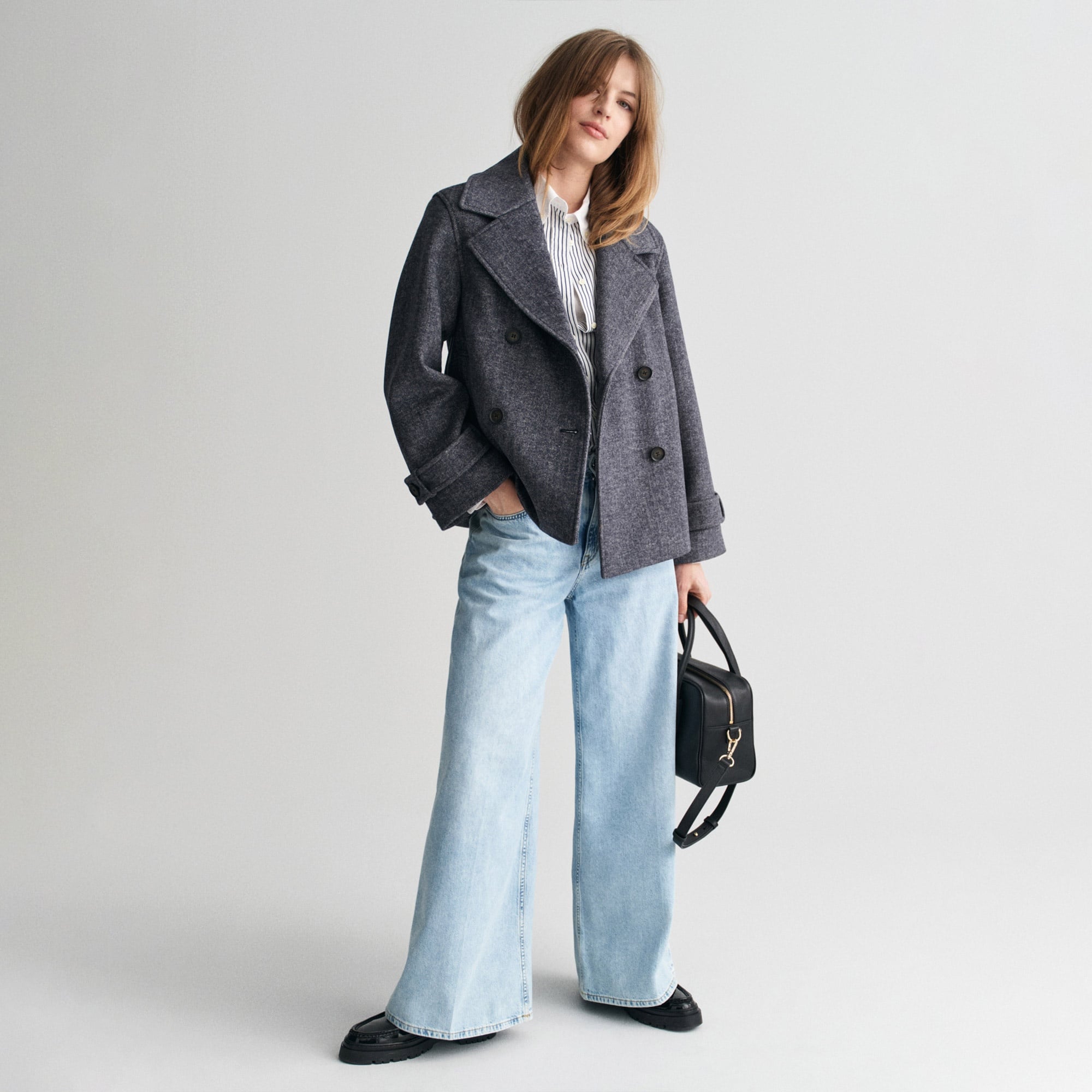 GANT Kadın Lacivert Klasik Yaka Kaban