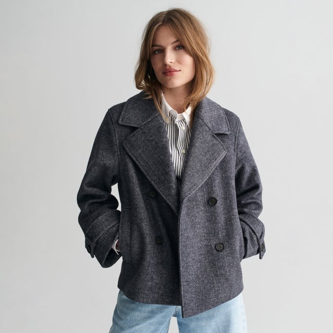  GANT Kadın Lacivert Klasik Yaka Kaban