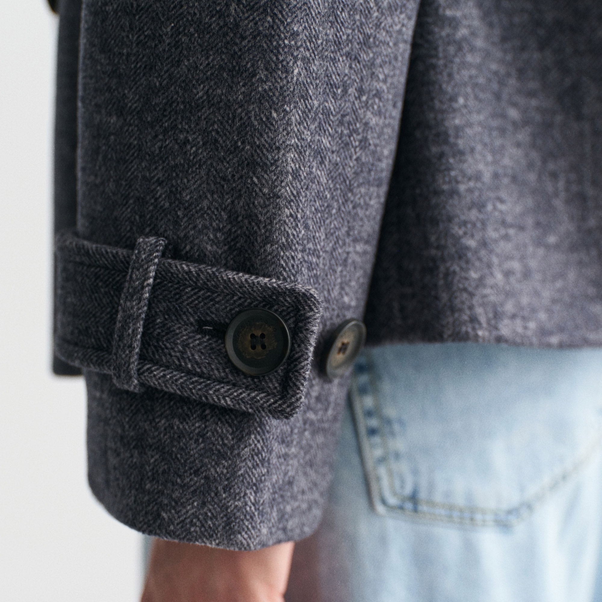 GANT Kadın Lacivert Klasik Yaka Kaban