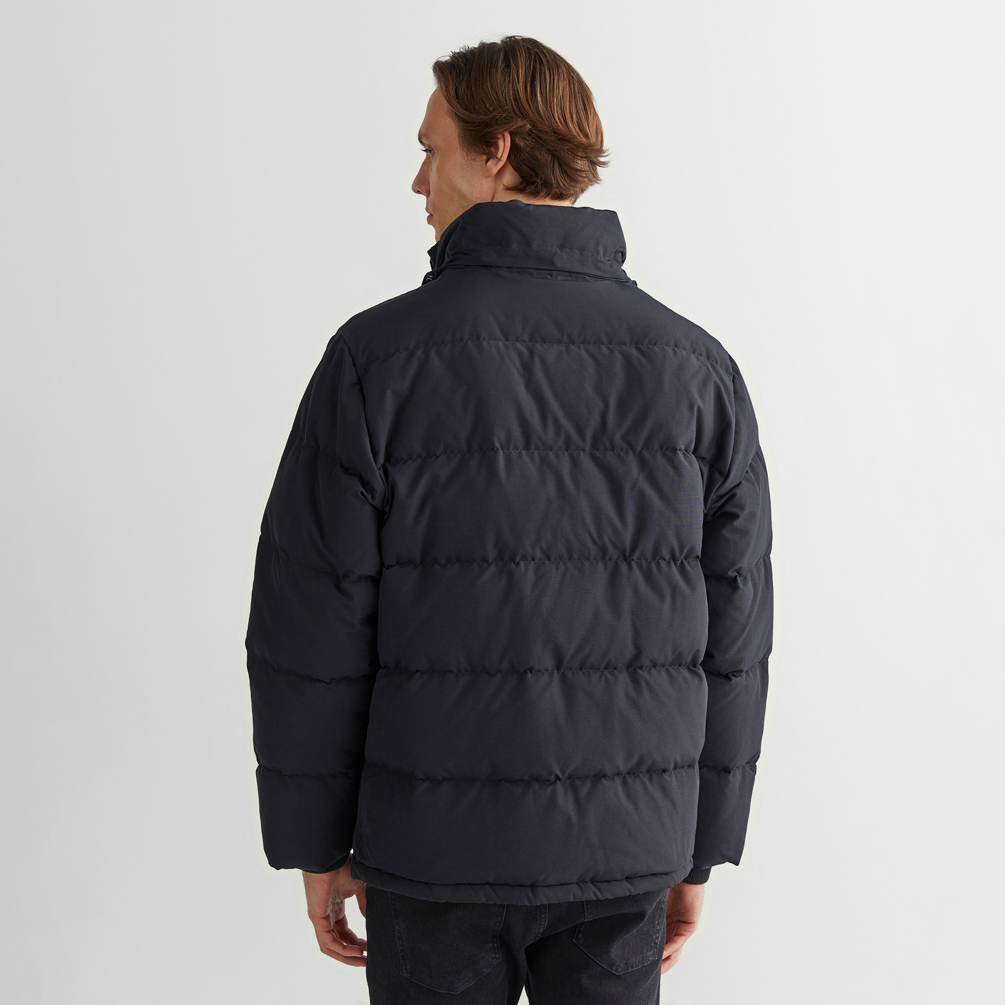 GANT Erkek Siyah Kapüşonlu Mont