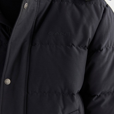  GANT Erkek Siyah Kapüşonlu Mont