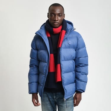  Gant Erkek Mavi Kapüşonlu Mont