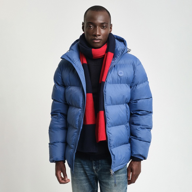  Gant Erkek Mavi Kapüşonlu Mont