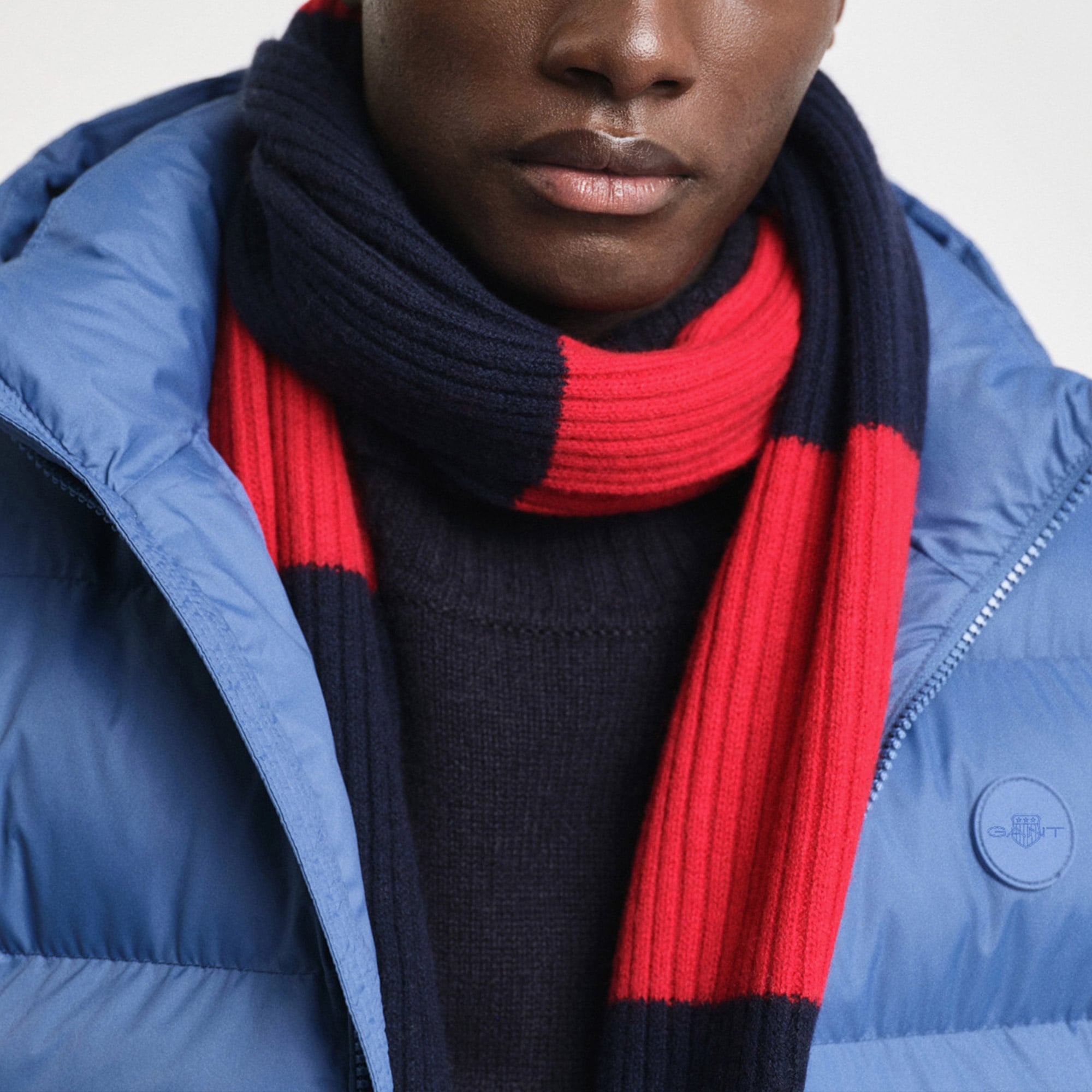 Gant Erkek Mavi Kapüşonlu Mont