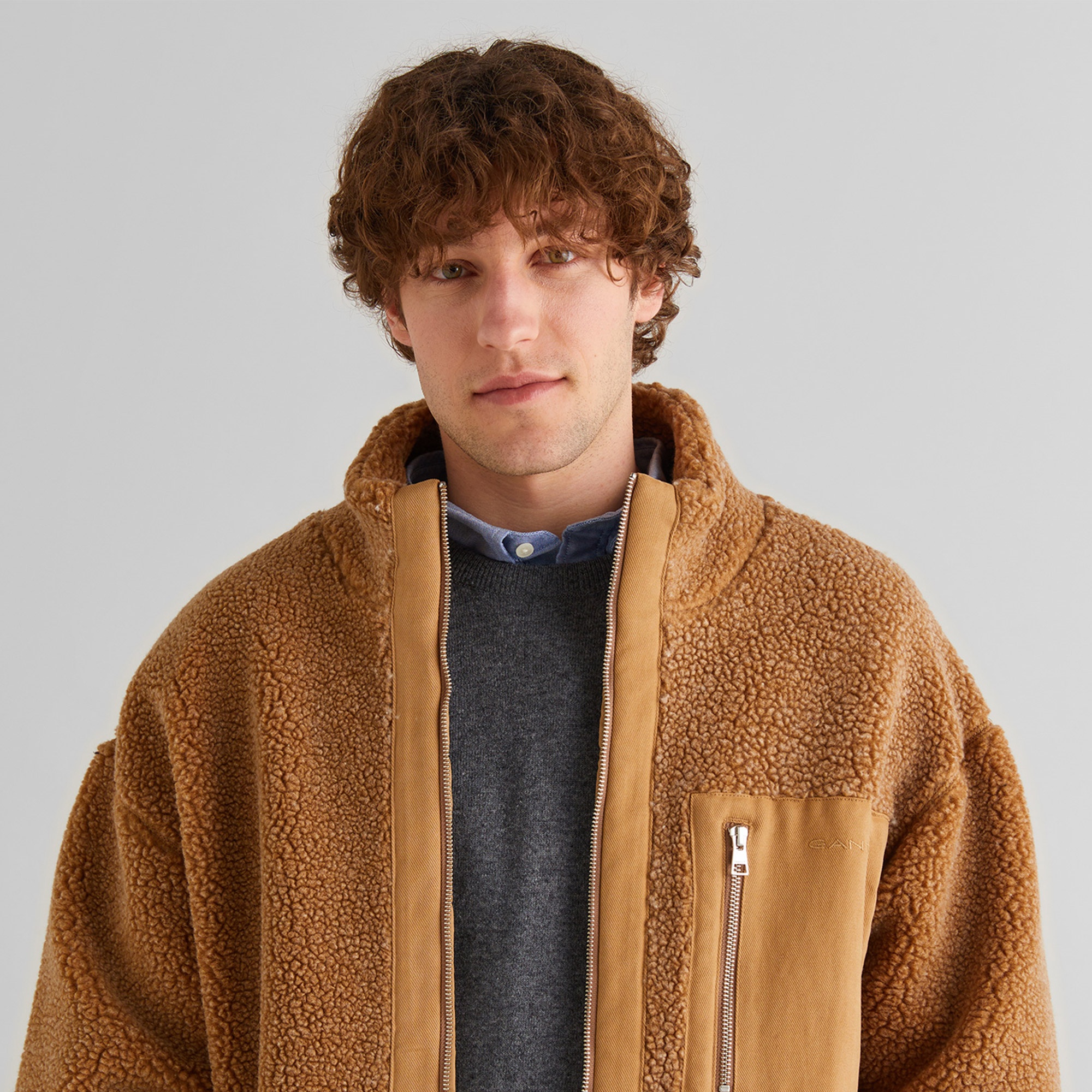 GANT Erkek Kahverengi Dik Yaka Mont