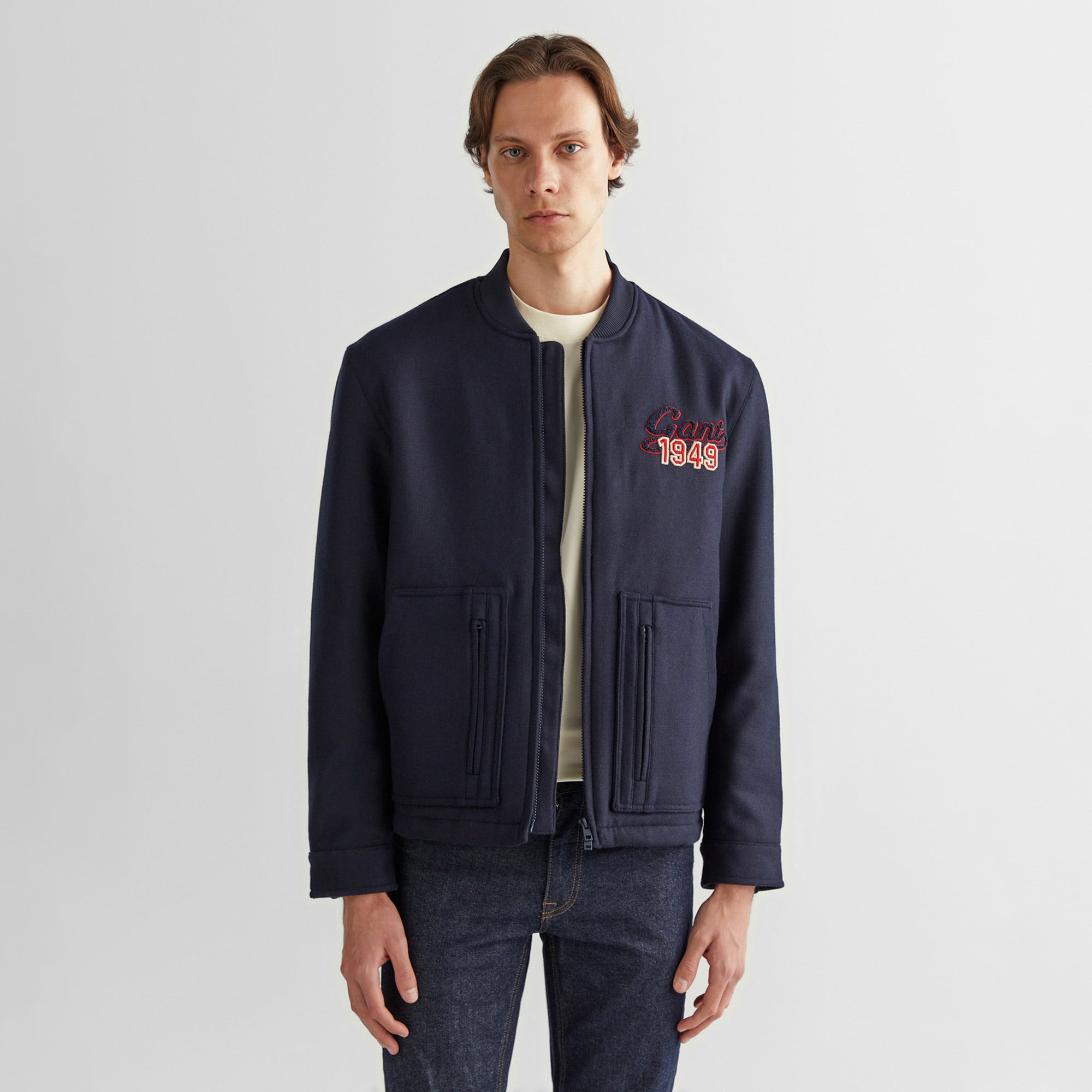  GANT Erkek Lacivert Oversize Fit Hakim Yaka Logolu Ceket