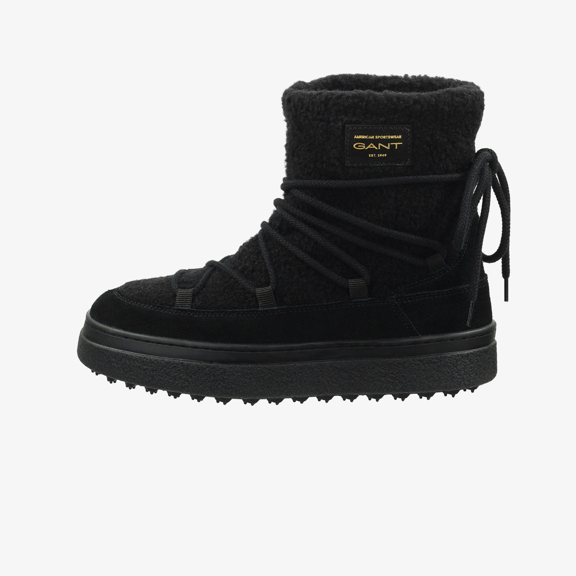 GANT Kadın Siyah Bağcıklı Snowhill Yün Bot