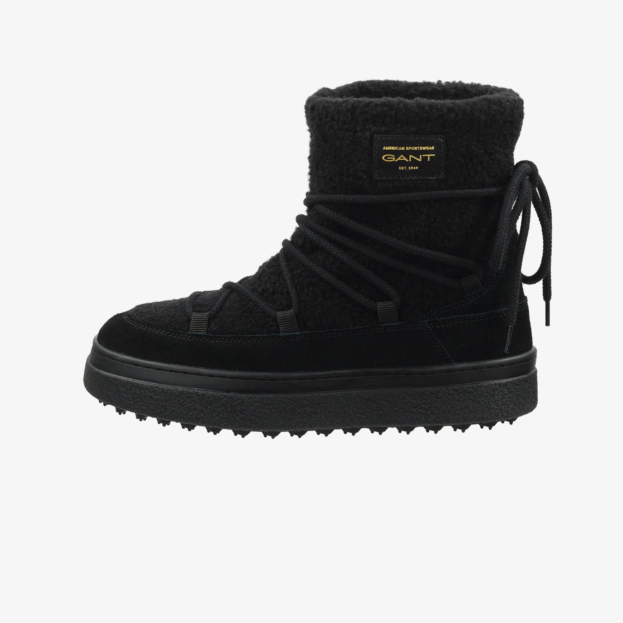  GANT Kadın Siyah Bağcıklı Snowhill Yün Bot