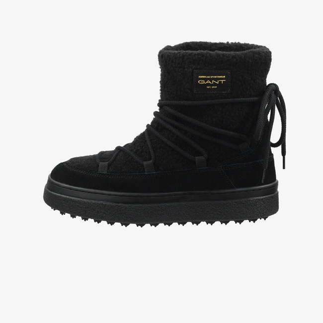  GANT Kadın Siyah Bağcıklı Snowhill Yün Bot