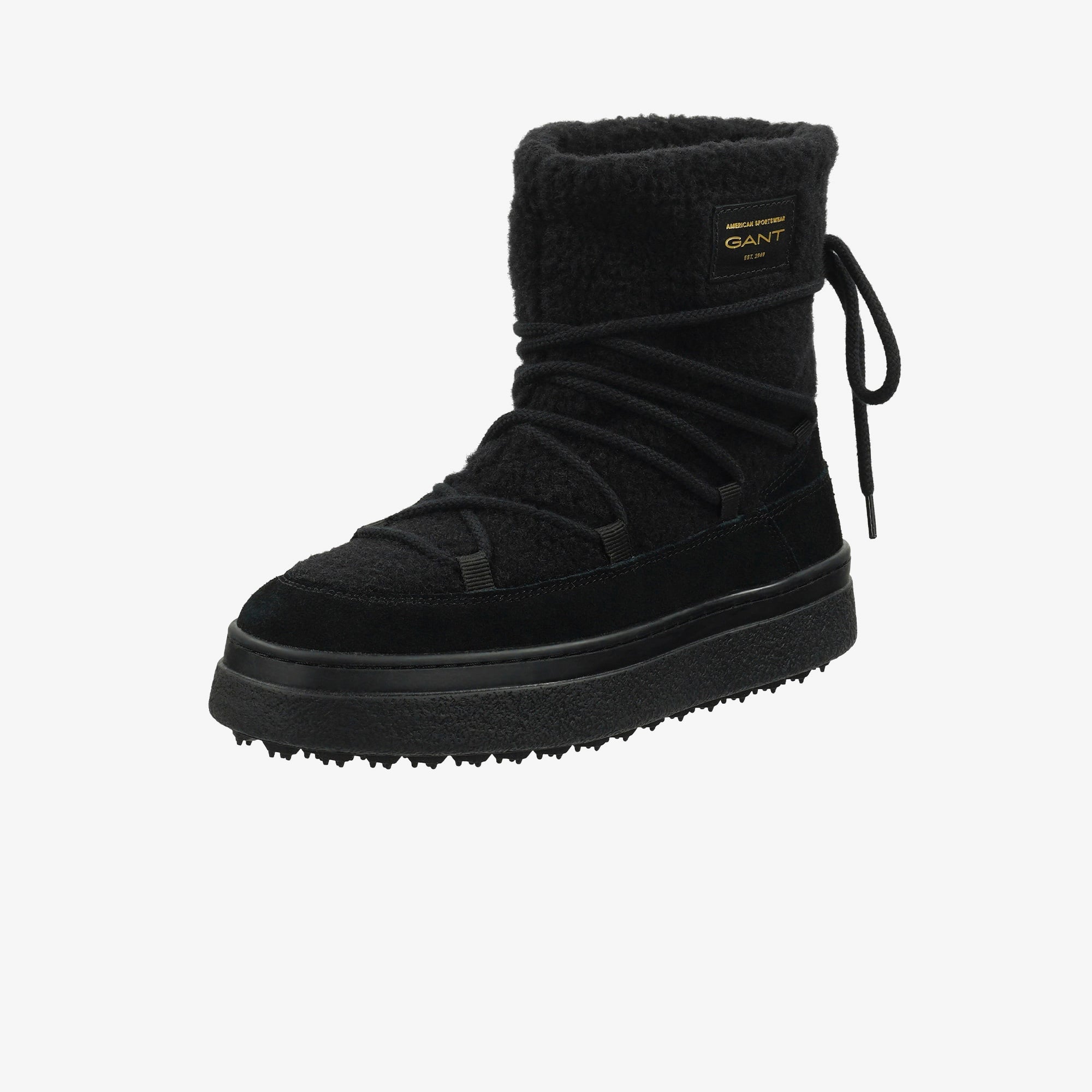 GANT Kadın Siyah Bağcıklı Snowhill Yün Bot