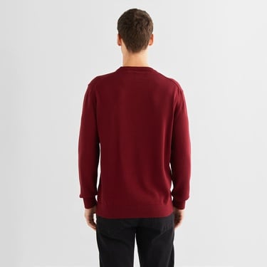  GANT Erkek Bordo Regular Fit Bisiklet Yaka Kazak