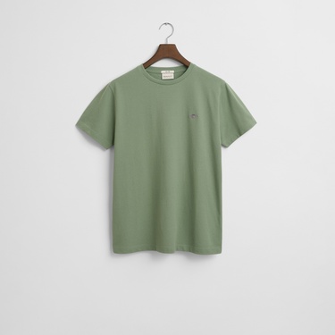  GANT Erkek Yeşil Slim Fit Bisiklet Yaka T-Shirt