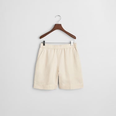  GANT Kadın Krem Relaxed Fit Keten Şort