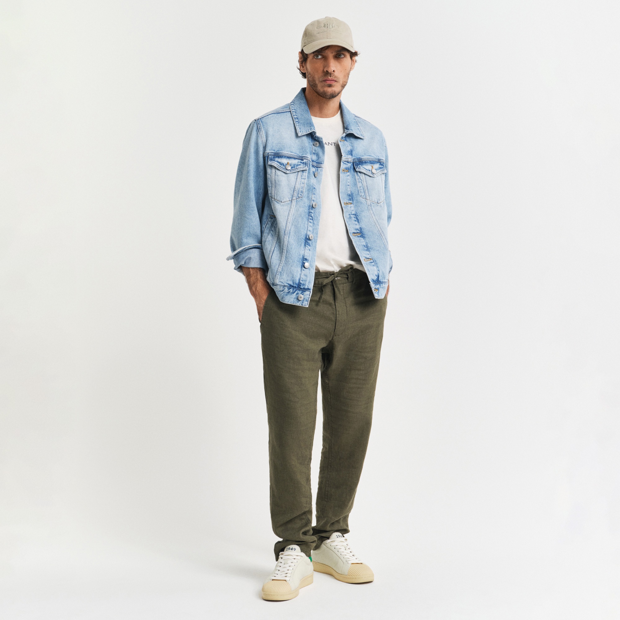 GANT Erkek Yeşil Relaxed Fit Pantolon