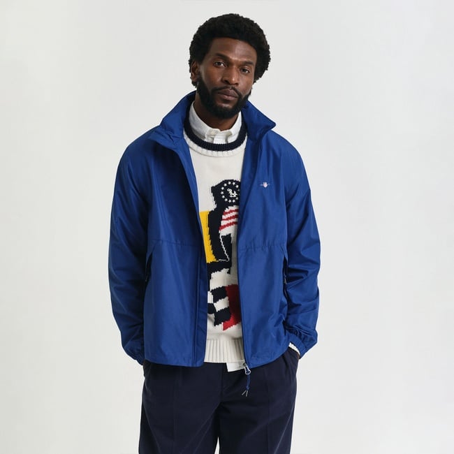  GANT Erkek Lacivert Regular Fit Kapüşonlu Rüzgarlık