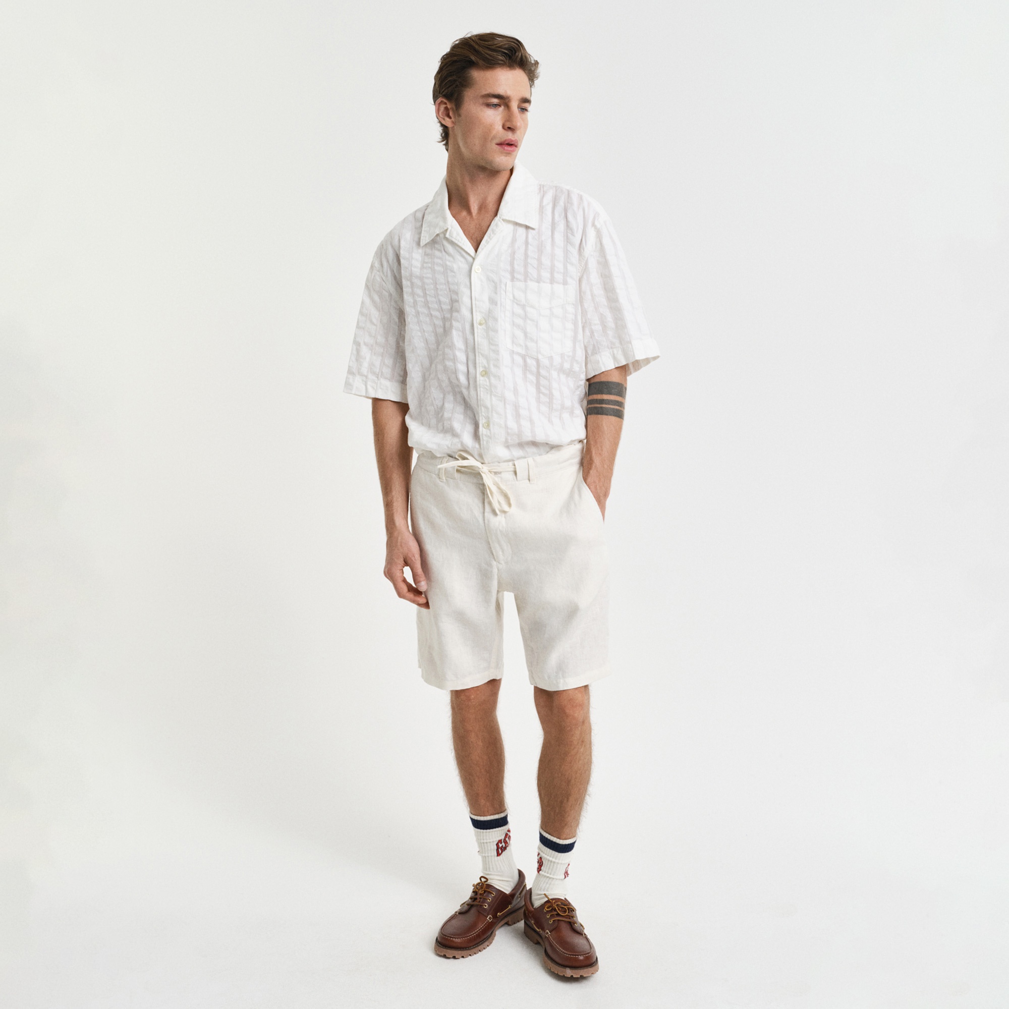 GANT Erkek Krem Relaxed Fit Şort