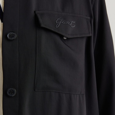  GANT Kadın Siyah Regular Fit Logolu Gömlek