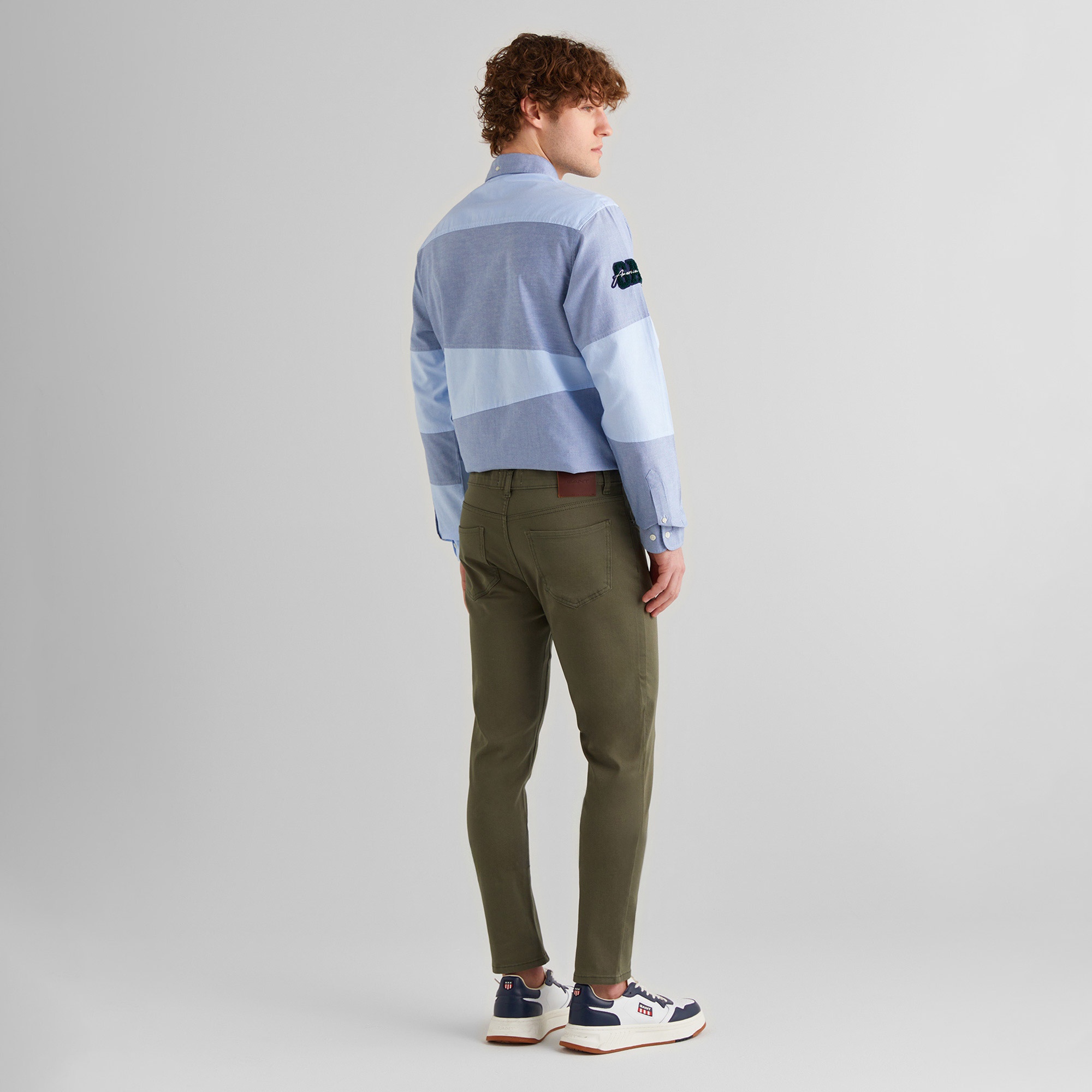 GANT Erkek Yeşil Slim Fit Pantolon