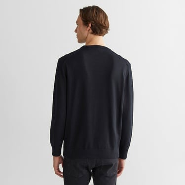  GANT Erkek Siyah Regular Fit Bisiklet Yaka Kazak