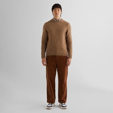  GANT Erkek Kahverengi Regular Fit Bisiklet Yaka Kazak