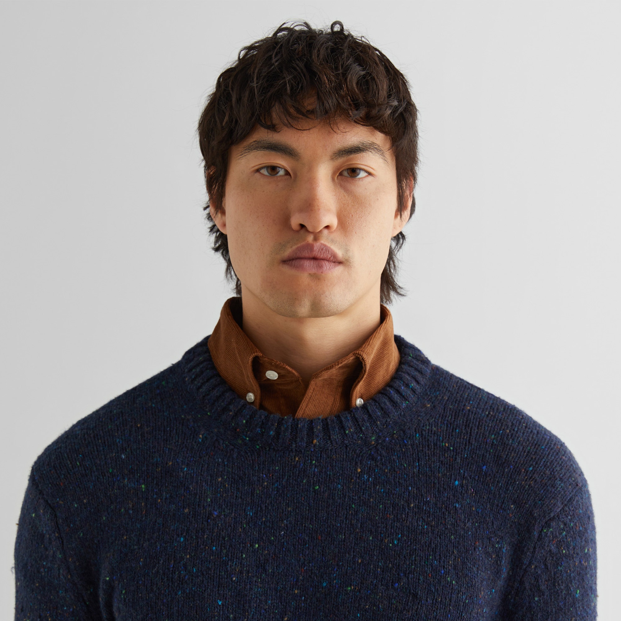 GANT Erkek Lacivert Regular Fit Bisiklet Yaka Kazak