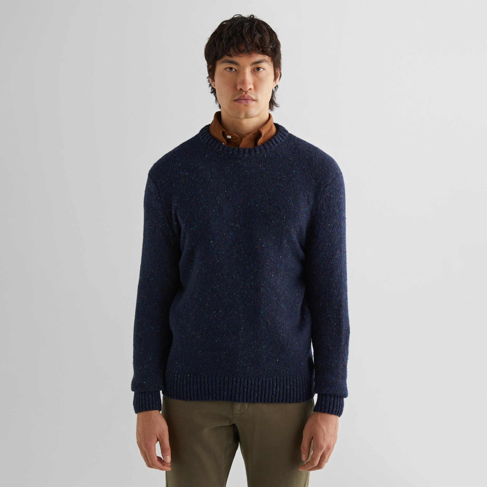  GANT Erkek Lacivert Regular Fit Bisiklet Yaka Kazak