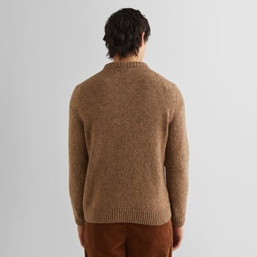  GANT Erkek Kahverengi Regular Fit Bisiklet Yaka Kazak