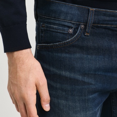  GANT Erkek Lacivert Regular Fit Jean Pantolon