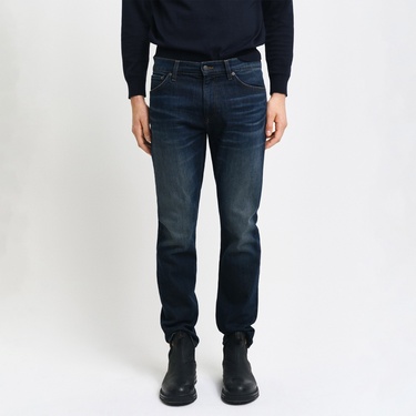  GANT Erkek Lacivert Regular Fit Jean Pantolon