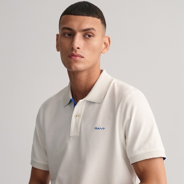  GANT Erkek Beyaz Regular Fit Polo