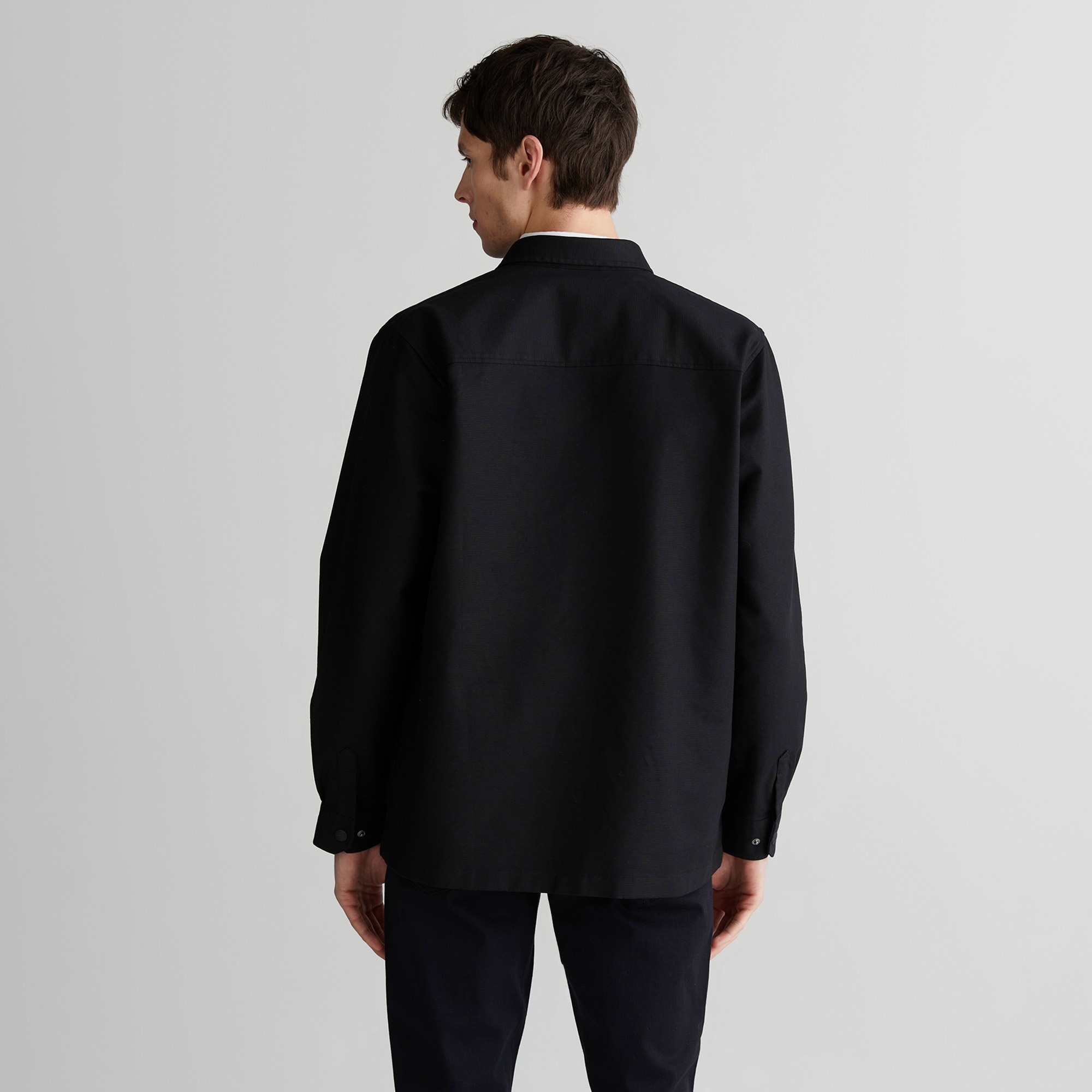 GANT Erkek Siyah Oversize Fit Logolu Gömlek